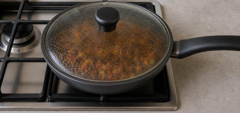 Mexikanische Schwarze-Bohnen-Pfanne mit Mais – Zubereitung Schritt für Schritt – Köcheln lassen