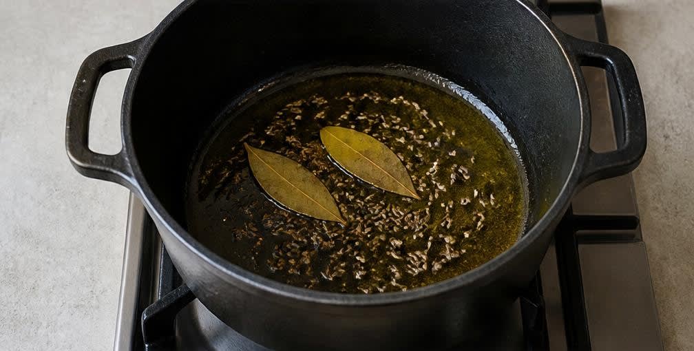 Pakistanisches Hähnchen-Salan mit geschmorten Tomaten – Zubereitung Schritt für Schritt – Gewürze anrösten