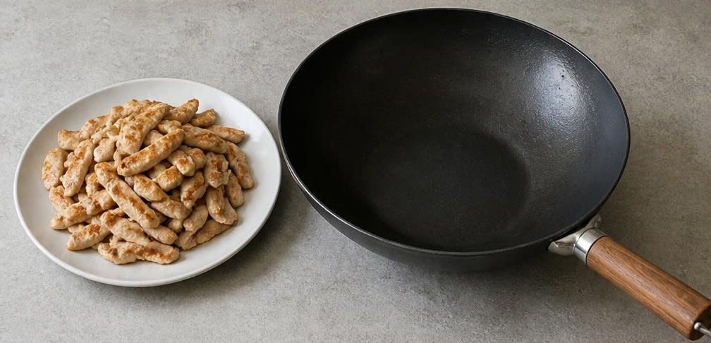 Hähnchenbrust Stir-Fry mit Brokkoli und Sesam – Zubereitung Schritt für Schritt – Hähnchen anbraten