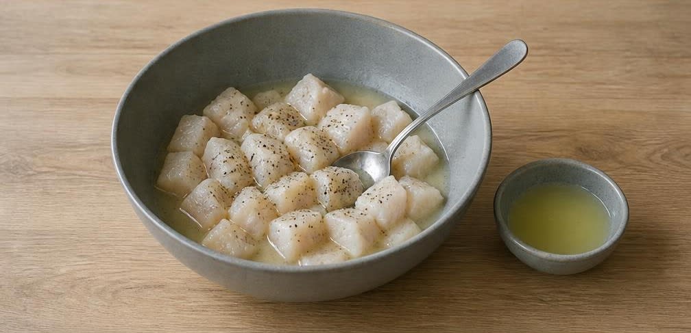 Brasilianische Moqueca mit Kabeljau und Kokosmilch – Zubereitung Schritt für Schritt – Fisch marinieren