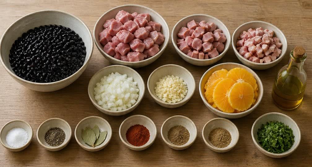 Brasilianische Feijoada mit Orangen-Frische – Zutaten