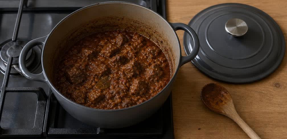 Geschmortes Rindergulasch mit Zwiebeln – Zubereitung Schritt für Schritt – Gulasch schmoren