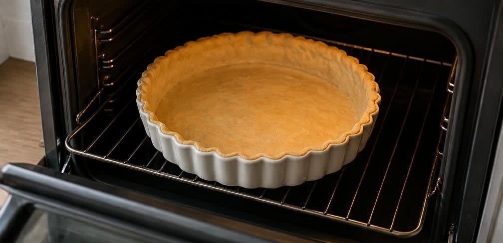 Quiche Lorraine mit Vollei – Zubereitung Schritt für Schritt – Quicheboden blind vorbacken