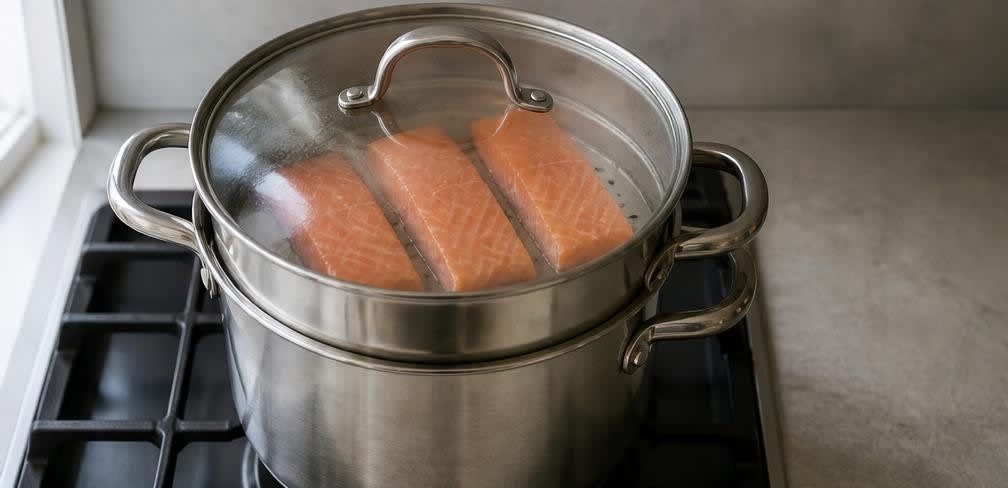 Gedämpfter Lachs auf feinem Blattspinat mit Zitronenbutter – Zubereitung Schritt für Schritt – Lachs dämpfen