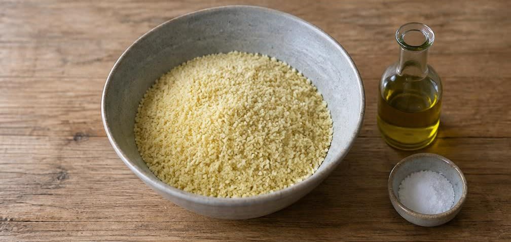 Marokkanischer Couscous mit Kürbis und Kichererbsen – Zubereitung Schritt für Schritt – Couscous vorbereiten
