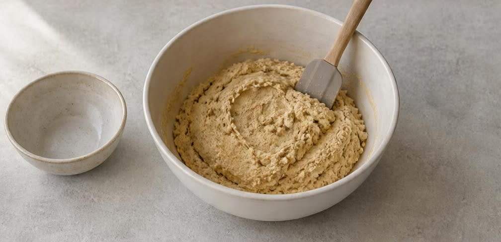 Klassische Amerikanische Chocolate Chip Cookies aus ungebleichtem Mehl – Zubereitung Schritt für Schritt – Mehlmischung unterheben