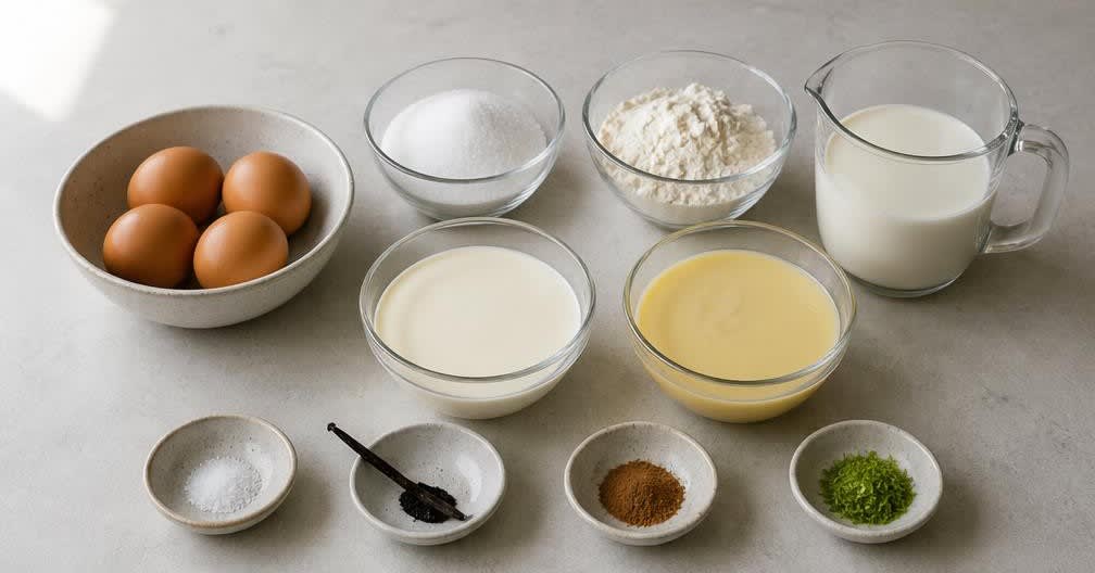 Tres Leches aus Frischmilch – Zutaten