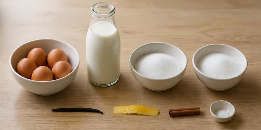 Spanischer Flan mit echtem Karamell – Zutaten