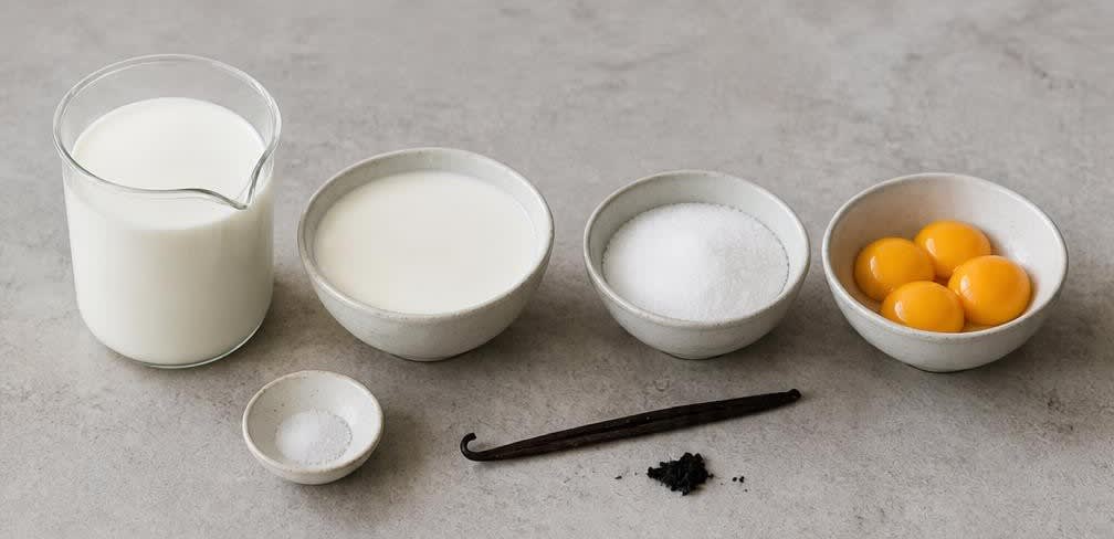 Cremiges Gelato aus nicht homogenisierter Vollmilch – Zutaten
