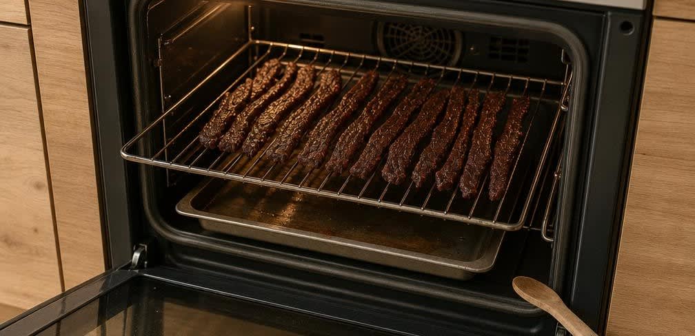 Beef Jerky ohne Flüssigrauch – Zubereitung Schritt für Schritt – Im Ofen dörren
