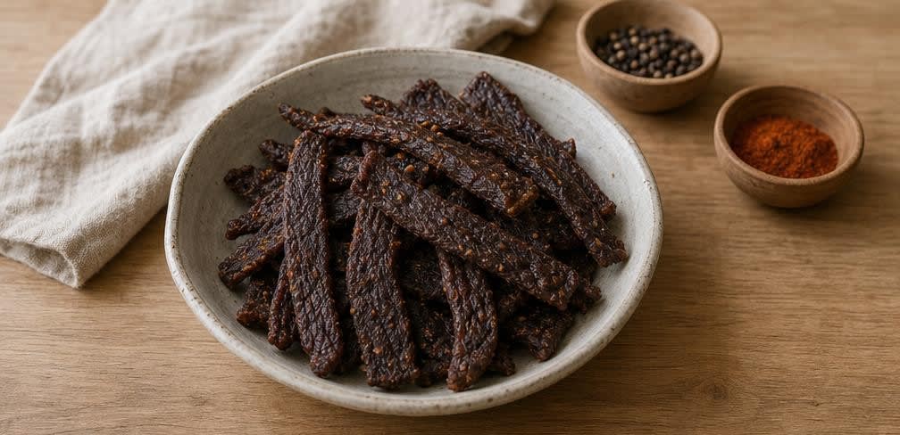 Beef Jerky ohne Flüssigrauch – Zubereitung Schritt für Schritt – Anrichten