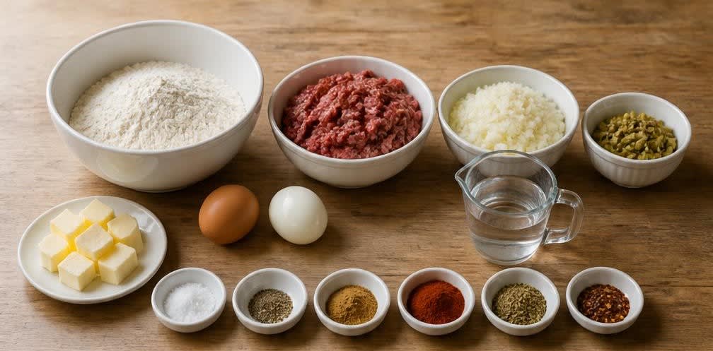 Klassische argentinische Empanadas mit Rinderhack – Zutaten