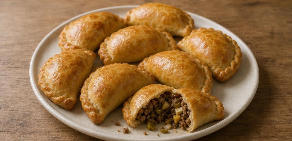 Klassische argentinische Empanadas mit Rinderhack – Zubereitung Schritt für Schritt – Anrichten