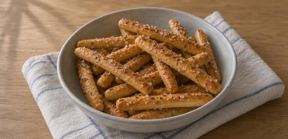 Knusprige Laugen-Salzstangen selbst gebacken – Zubereitung Schritt für Schritt – Anrichten