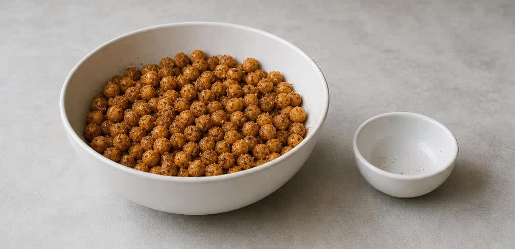 Orientalisch geröstete Kichererbsen – Zubereitung Schritt für Schritt – Kichererbsen würzen