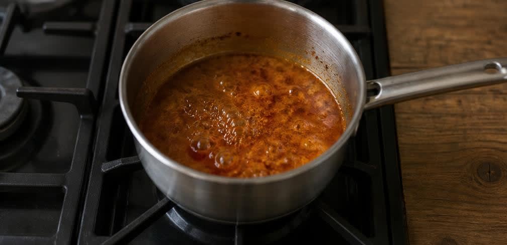 Çılbır, türkische pochierte Eier auf Knoblauch-Joghurt – Zubereitung Schritt für Schritt – Paprikabutter herstellen