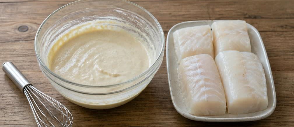 Knusprige Fish and Chips zu Hause frittiert – Zubereitung Schritt für Schritt – Ausbackteig herstellen