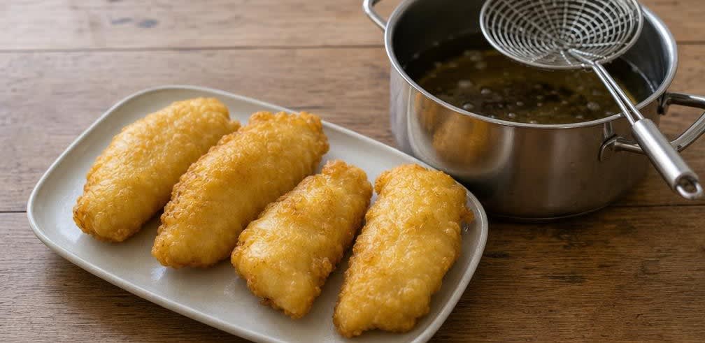 Knusprige Fish and Chips zu Hause frittiert – Zubereitung Schritt für Schritt – Fisch frittieren