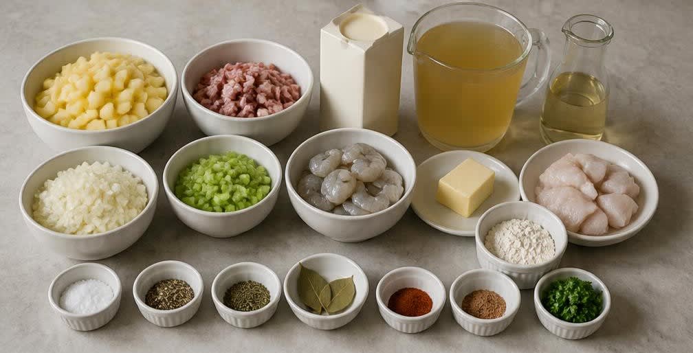 Cremiger New England Chowder mit nicht homogenisierter Sahne – Zutaten