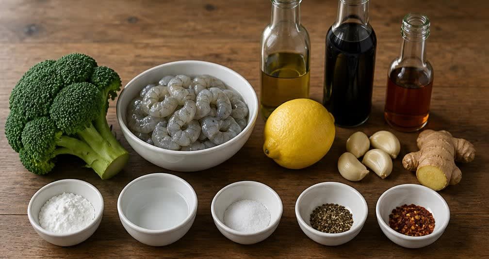 Garnelen mit Brokkoli und Knoblauch – Zutaten