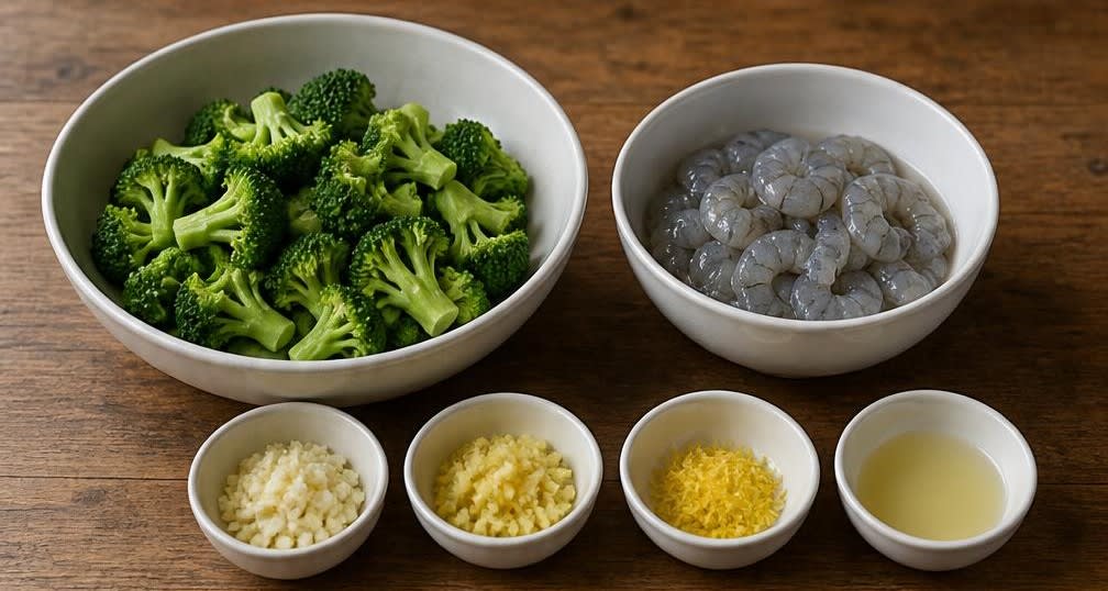 Garnelen mit Brokkoli und Knoblauch – Zubereitung Schritt für Schritt – Vorbereiten