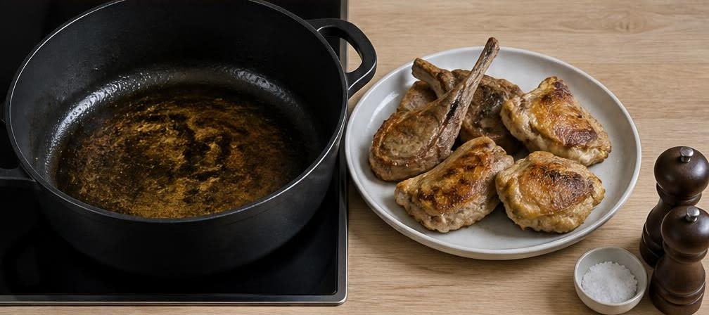 Couscous Royale mit gedämpftem Gemüse – Zubereitung Schritt für Schritt – Fleisch anbraten