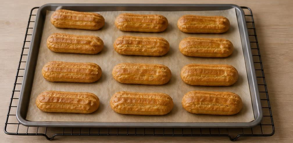 Französische Schokoladen-Éclairs ohne Trennspray – Zubereitung Schritt für Schritt – Éclairs backen