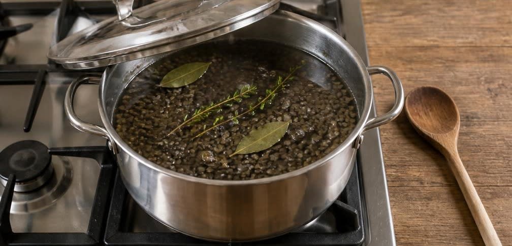 Französischer Linsensalat nach Puy-Art mit Möhren – Zubereitung Schritt für Schritt – Linsen kochen