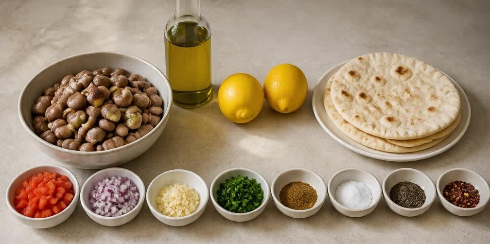 Ägyptisches Ful Medames mit Zitrone und Kreuzkümmel – Zutaten