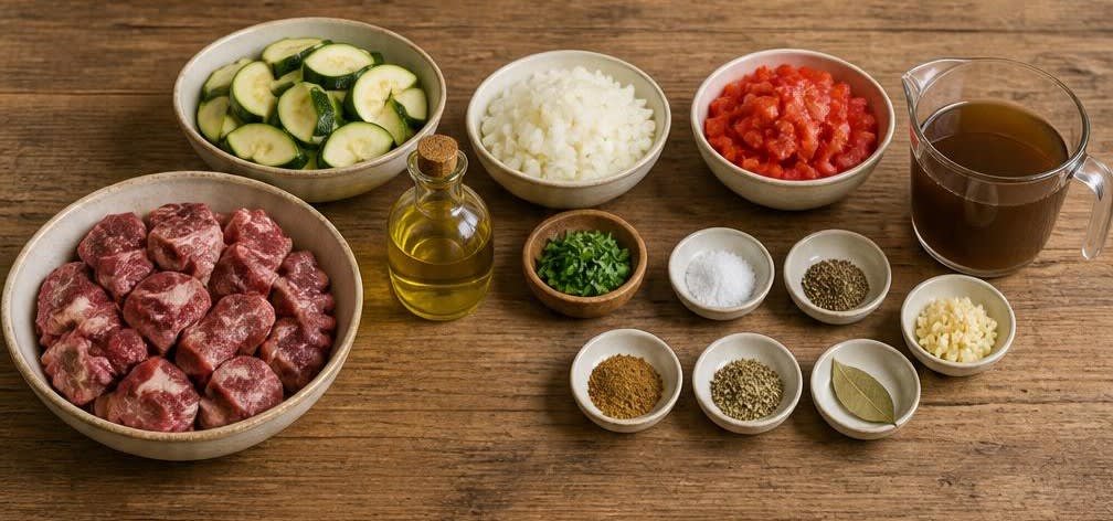 Türkisches Lammragout mit Zucchini – Zutaten