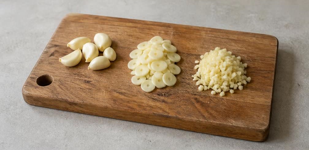 Aglio e Olio mit ruhendem Knoblauch – Zubereitung Schritt für Schritt – Knoblauch vorbereiten