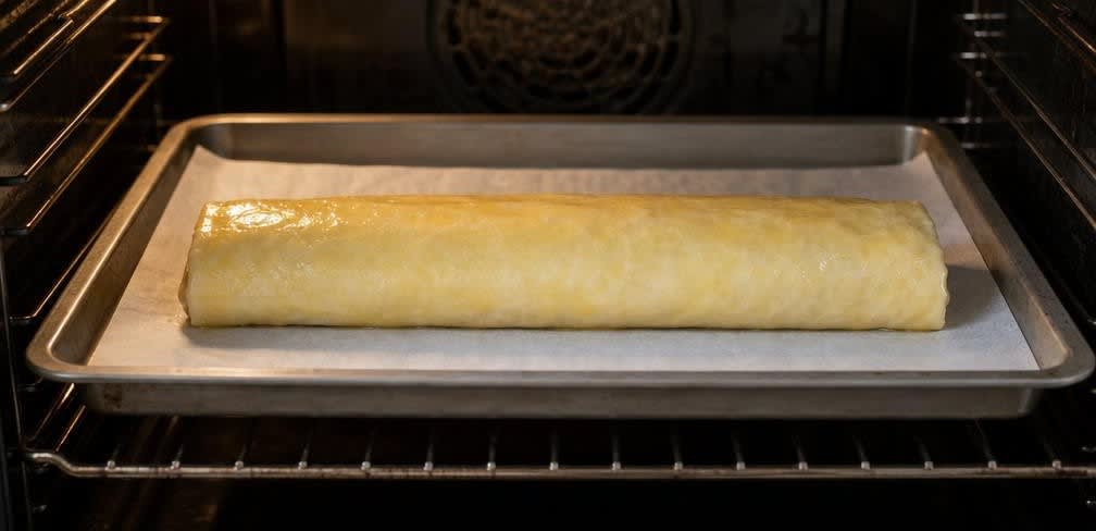 Klassischer Apfelstrudel mit bissfesten Apfelstücken – Zubereitung Schritt für Schritt – Im Ofen backen