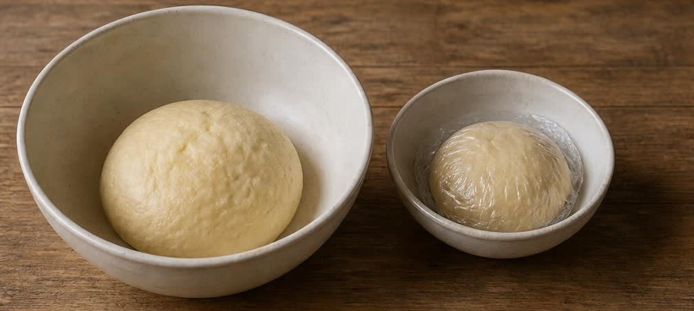 Osteuropäische Piroggen mit Sauerkraut-Pilz-Füllung – Zubereitung Schritt für Schritt – Teig herstellen