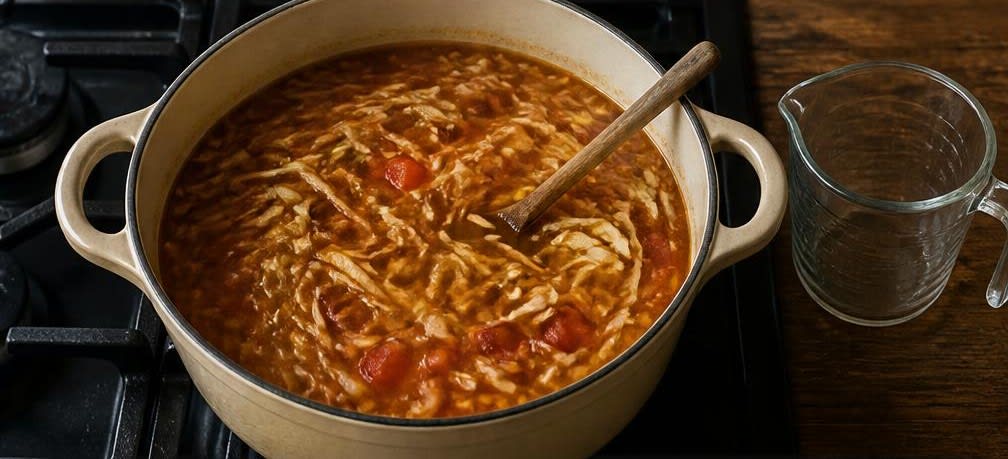 Veganer Borschtsch mit schonend gegarter Roter Bete – Zubereitung Schritt für Schritt – Gemüse anbraten und aufgießen