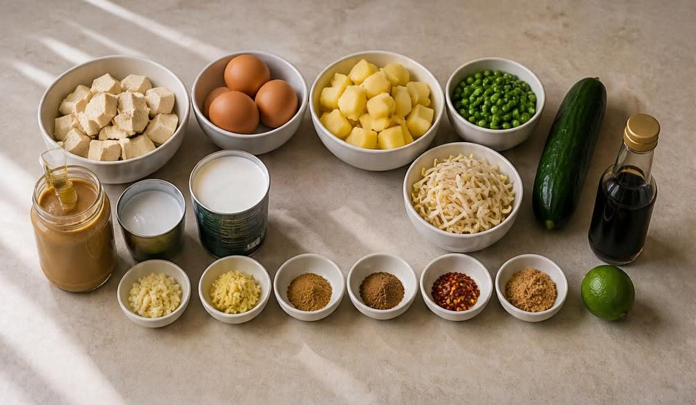 Gado-Gado Gemüseteller mit Erdnusssoße – Zutaten