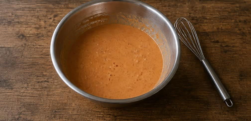 Knusprige Kimchi-Pfannkuchen (Kimchijeon) – Zubereitung Schritt für Schritt – Teig herstellen
