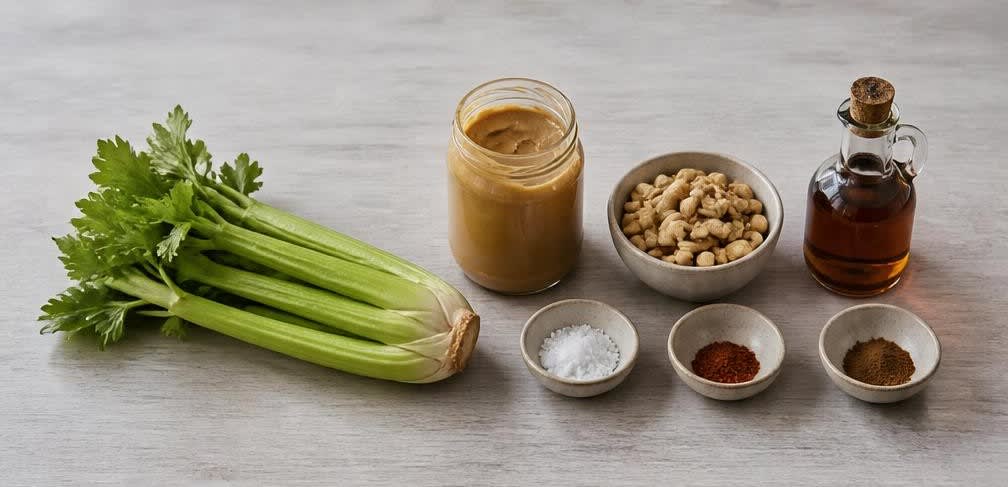 Knackige Sellerie-Sticks mit cremiger Erdnussbutter – Zutaten