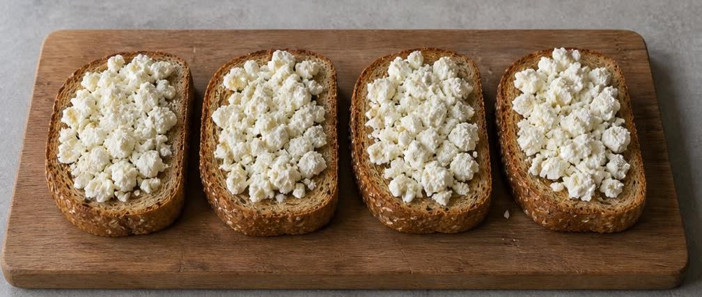 Persisches Walnuss-Käse-Brot mit frischen Kräutern – Zubereitung Schritt für Schritt – Feta zerbröseln