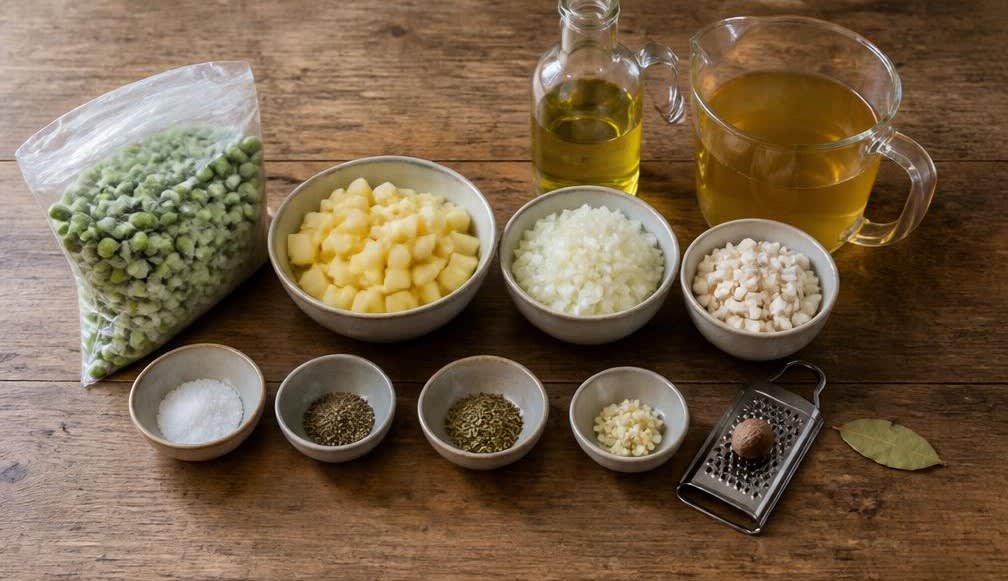 Österreichische Erbsensuppe mit Majoran – Zutaten