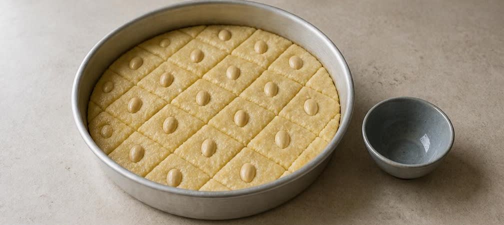 Ägyptische Basbousa mit Joghurt und Kokos – Zubereitung Schritt für Schritt – Teig vorbereiten