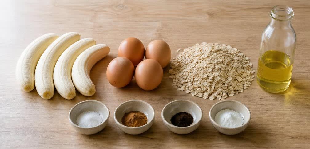 Bananen-Pancakes mit Haferflocken – Zutaten