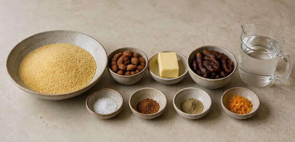 Gedämpfter Couscous mit Datteln und Mandeln – Zutaten