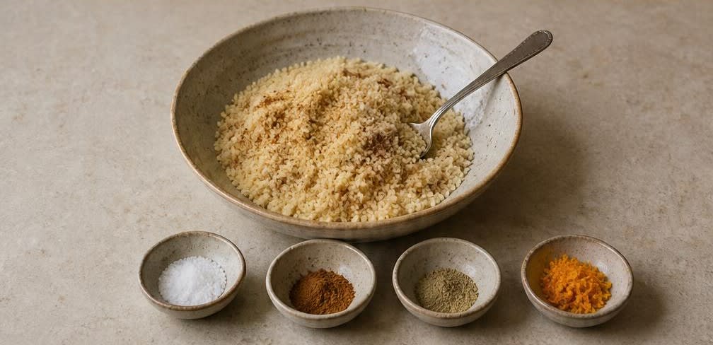 Gedämpfter Couscous mit Datteln und Mandeln – Zubereitung Schritt für Schritt – Couscous würzen