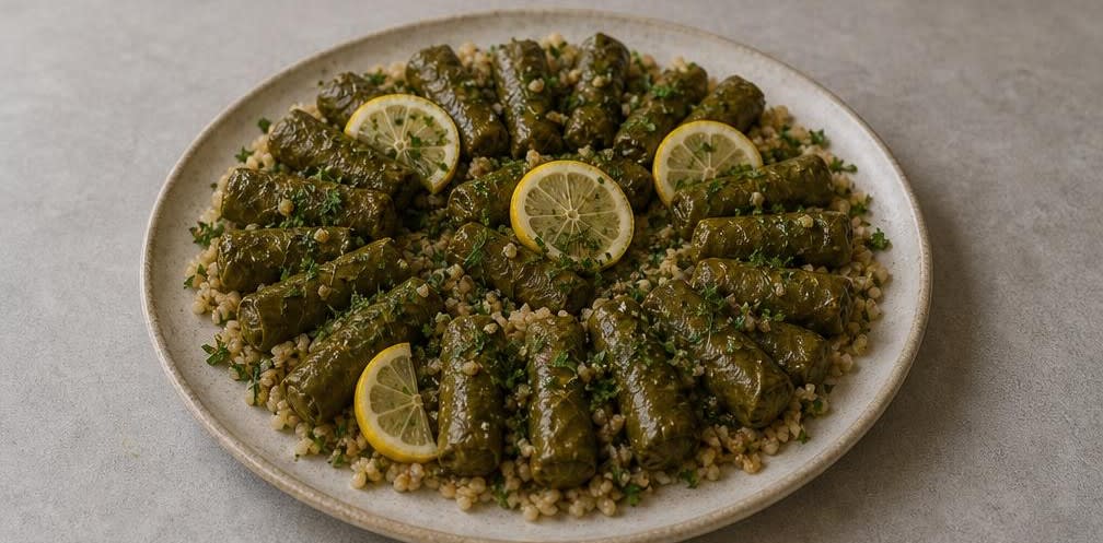 Türkische Dolma mit unpoliertem Vollkornreis – Zubereitung Schritt für Schritt – Anrichten