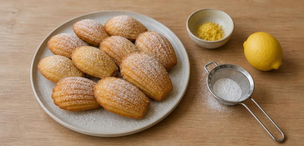 Französische Madeleines aus ungebleichtem Mehl – Zubereitung Schritt für Schritt – Anrichten