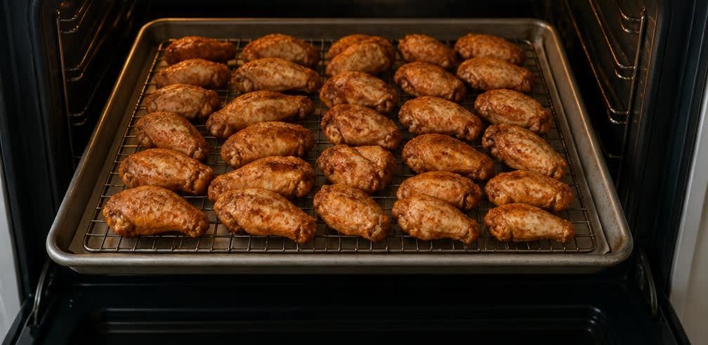 Knusprige Hähnchenflügel aus dem Ofen in scharfer Butter – Zubereitung Schritt für Schritt – Hähnchen im Ofen backen
