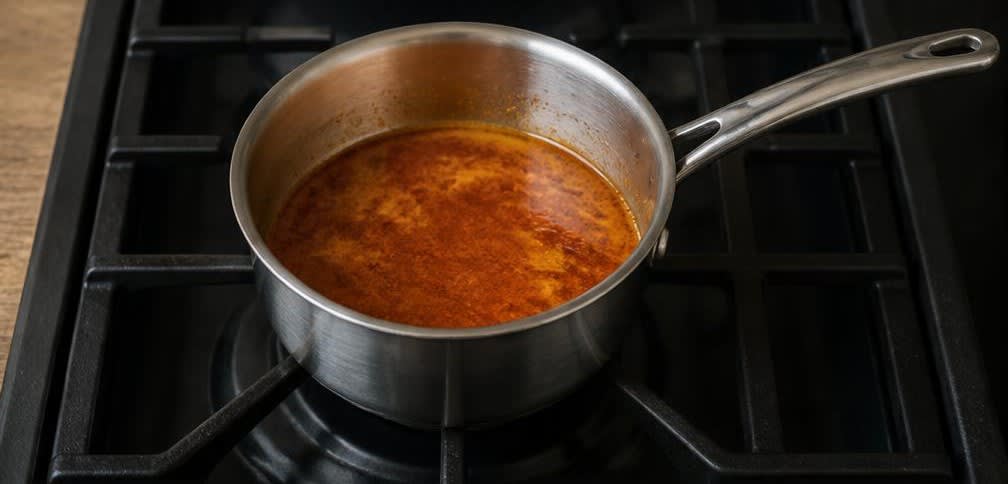 Knusprige Hähnchenflügel aus dem Ofen in scharfer Butter – Zubereitung Schritt für Schritt – Scharfe Butter herstellen