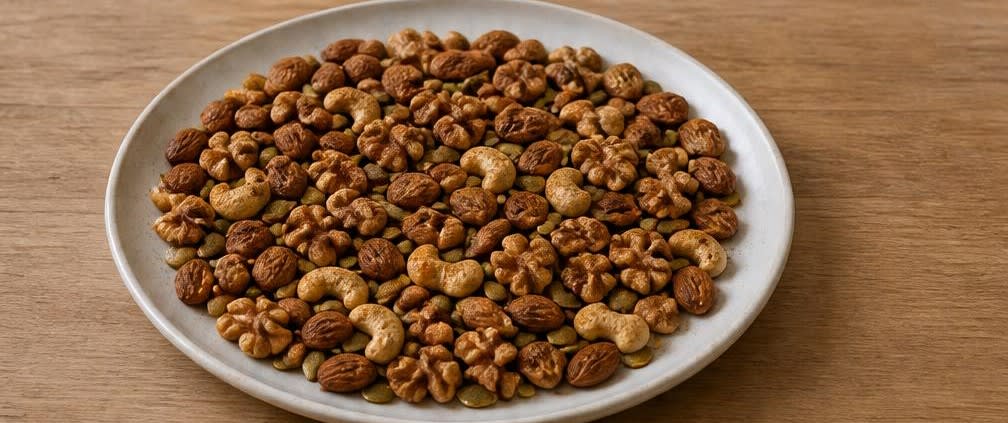 Knusprige Nuss-Frucht-Mischung mit ungeschwefelten Aprikosen – Zubereitung Schritt für Schritt – Nüsse abkühlen