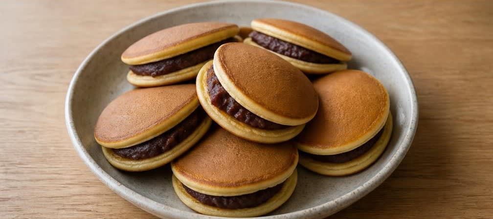 Japanische Dorayaki aus ungebleichtem Mehl – Zubereitung Schritt für Schritt – Dorayaki anrichten