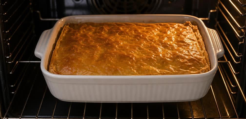 Griechische Spanakopita mit blanchiertem Spinat – Zubereitung Schritt für Schritt – Im Ofen backen